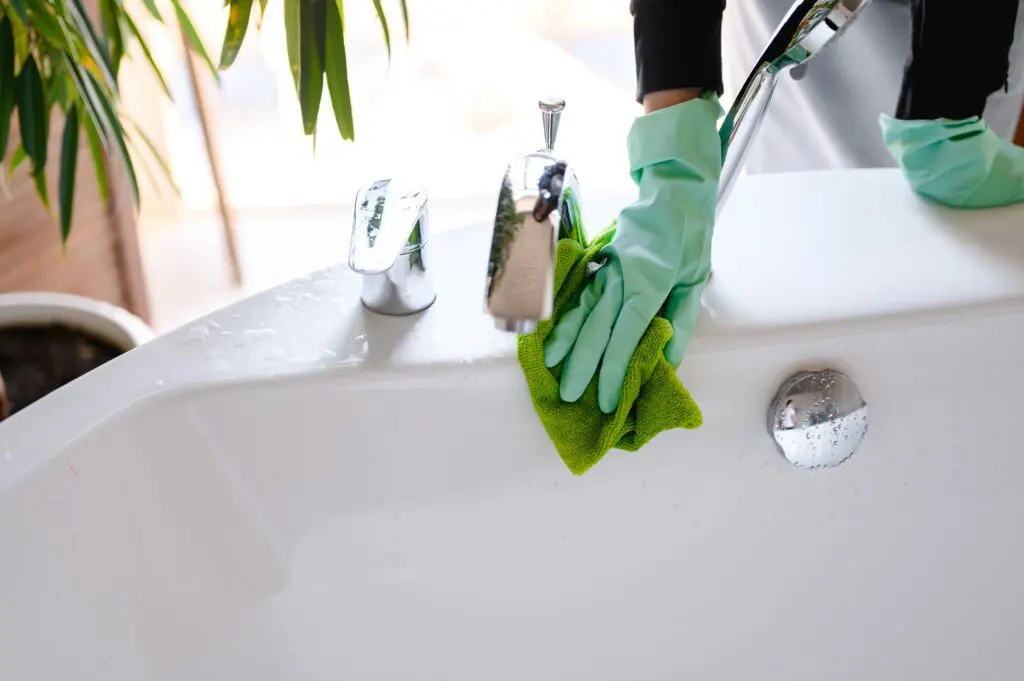 Deep bathroom sink cleaning service in a Calgary home